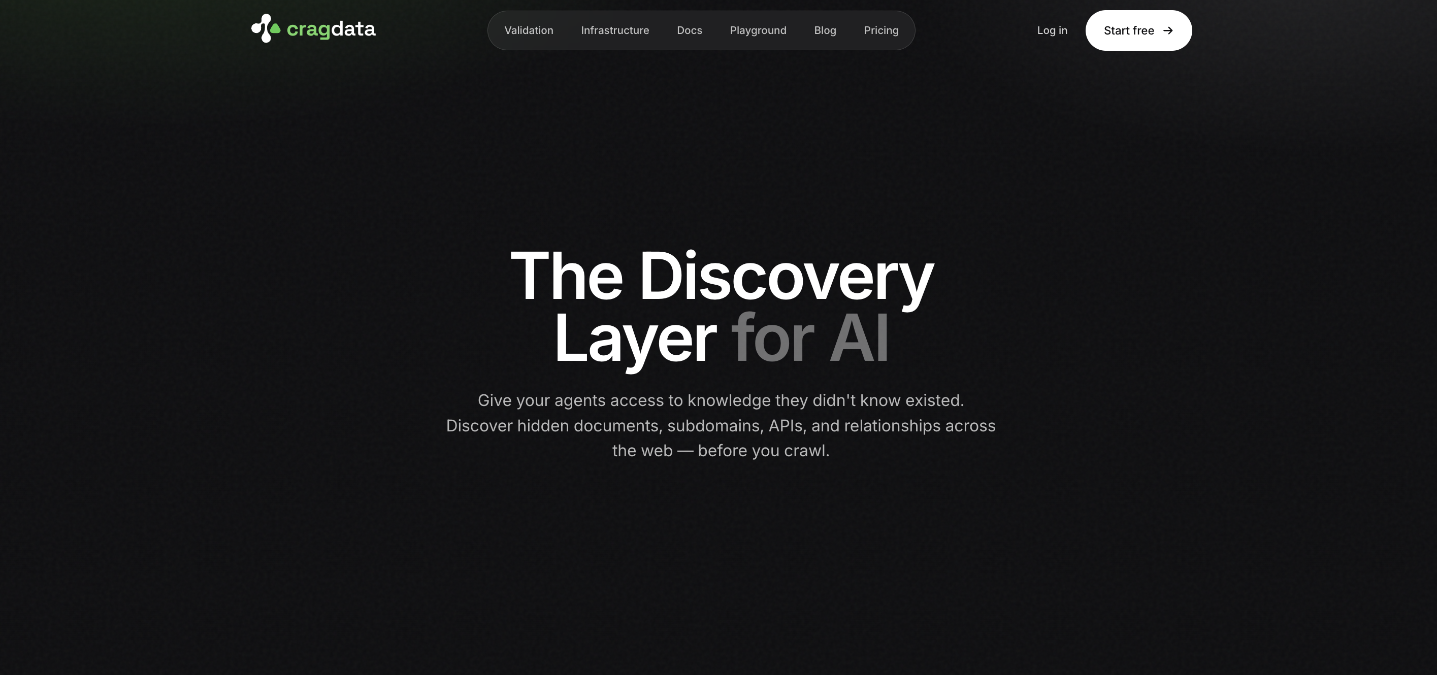 CragData landing page